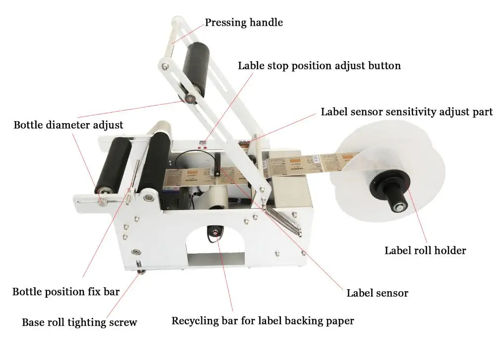 Этикетировочная машина этикетка Полуавтоматическая круглая бутылка для сока