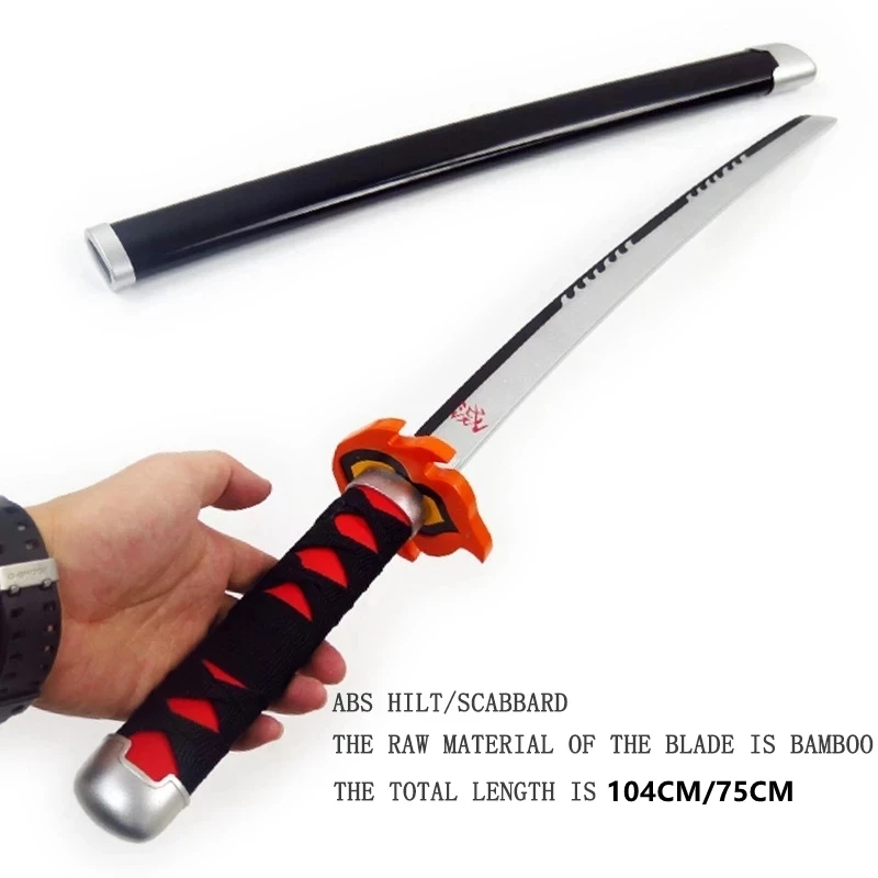 Косплей рассекающий демонов Катана киметсу танджиро 104 см 1:1 нож ниндзя оружие