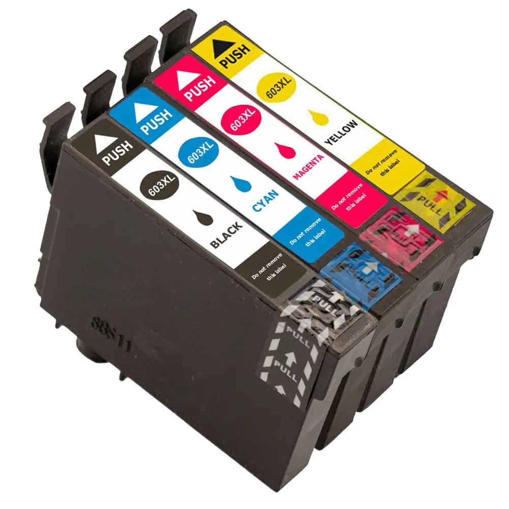 4pk Epson 603XL совместимый с Expression Home чернильными картриджами для принтера |Чернильные