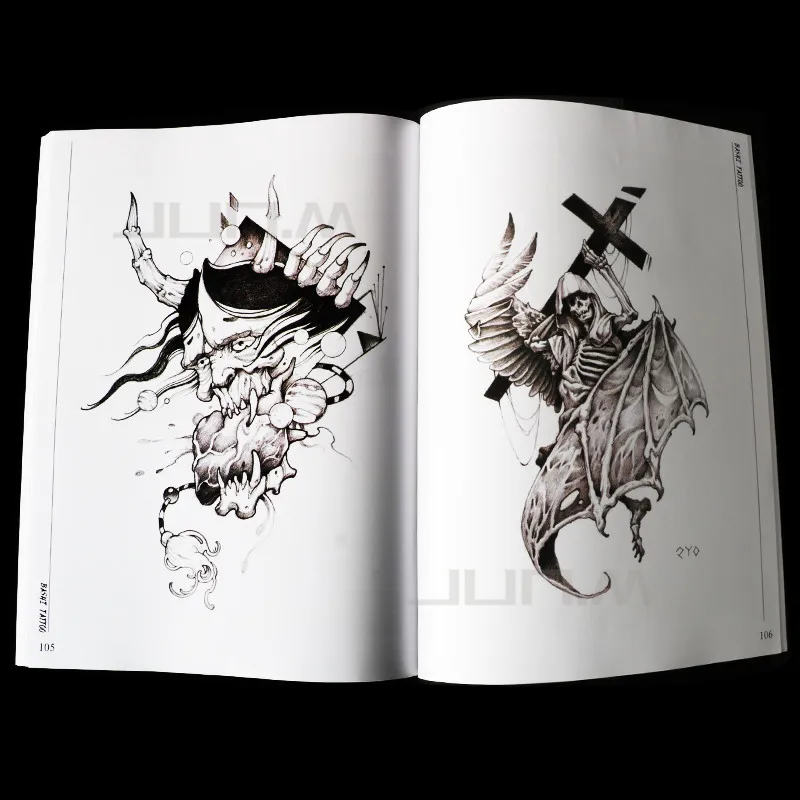 

Latest Tattoo Manuscript Linear Print Fashion Cartoon Pop Chart Social Monkey Puppy Elephant Animal A4 111 Page tattoo book