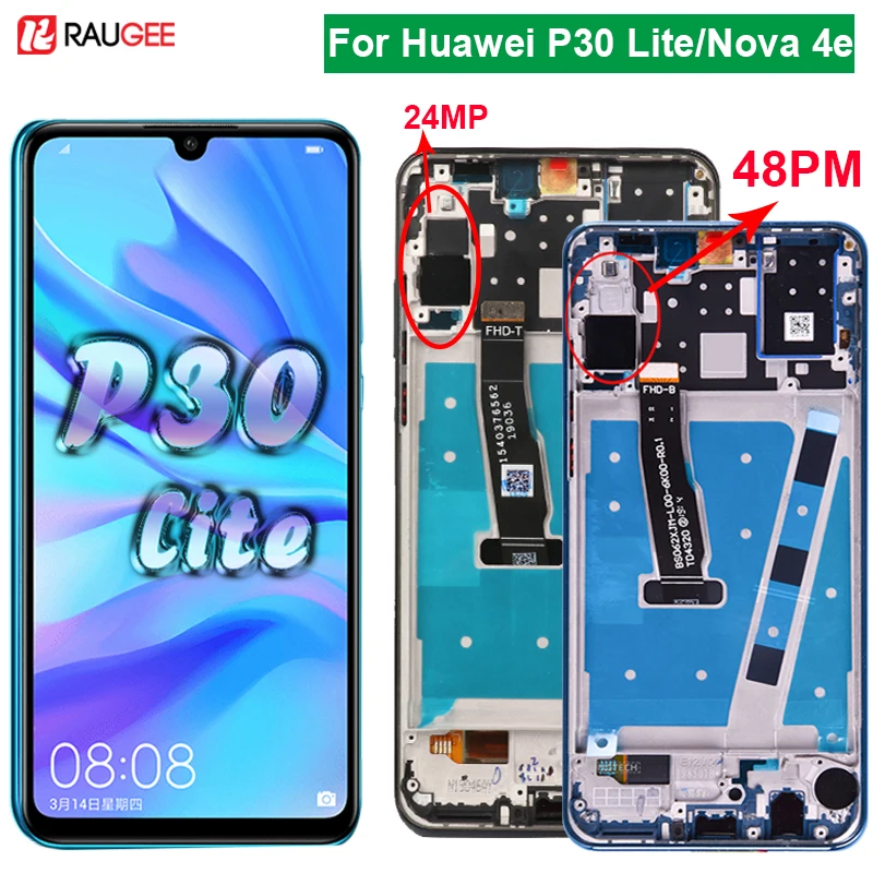 Дисплей для Huawei P30 Lite сенсорный экран замена на huawei P 30 ЖК Nova 4E MAR-LX1M/LX1A | Мобильные