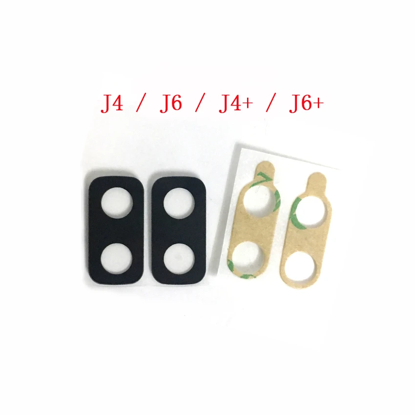 2 шт задний объектив задней камеры для samsung Galaxy J4 J400 J6 j600 J4+ Plus J410 J6+ Plus J610 с Ahesive наклейкой