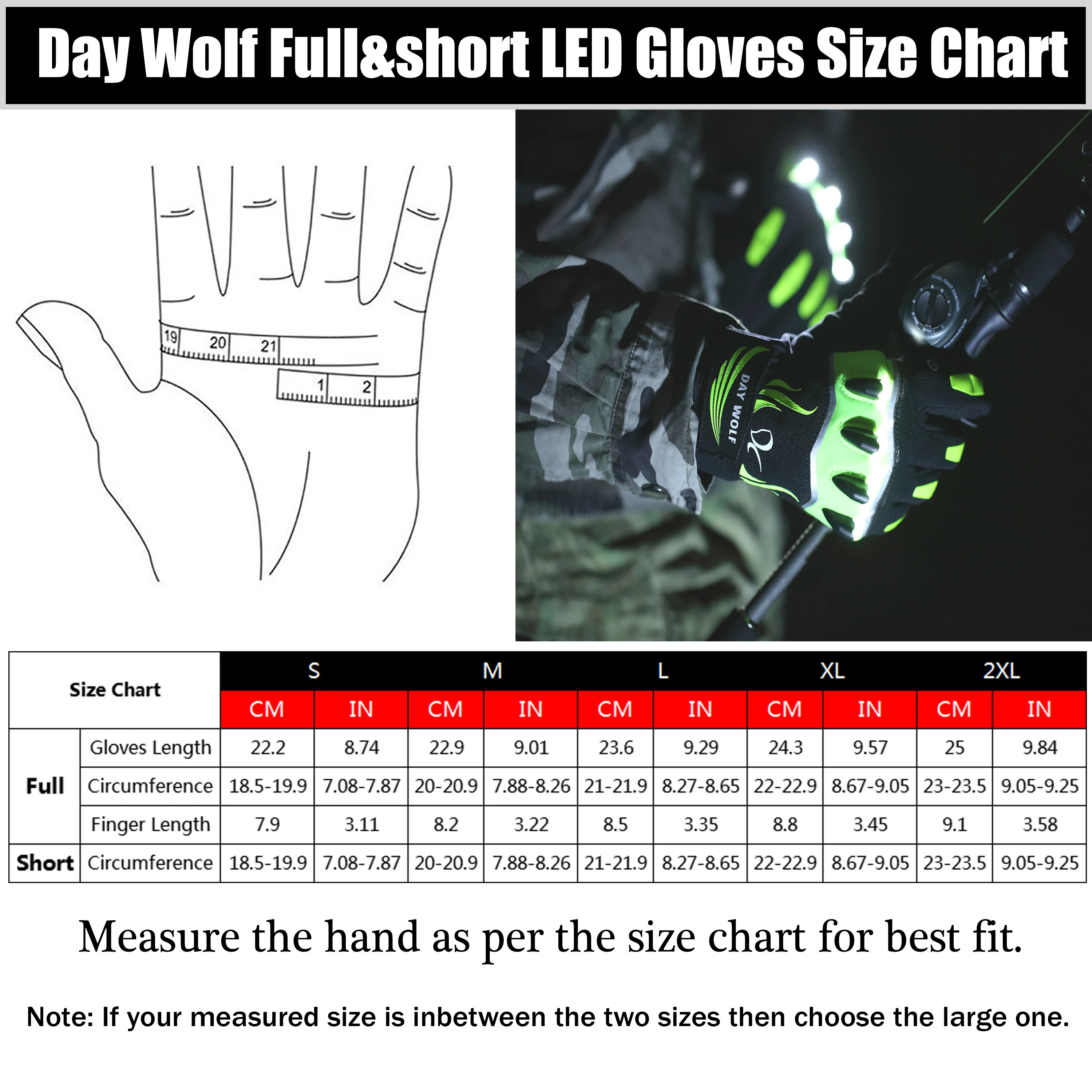 

New LED Night Cycling Gloves With Lights Fishing Gloves Outdoor Fishing Gloves Lighting Repair Tools With Battery Gloves Lights