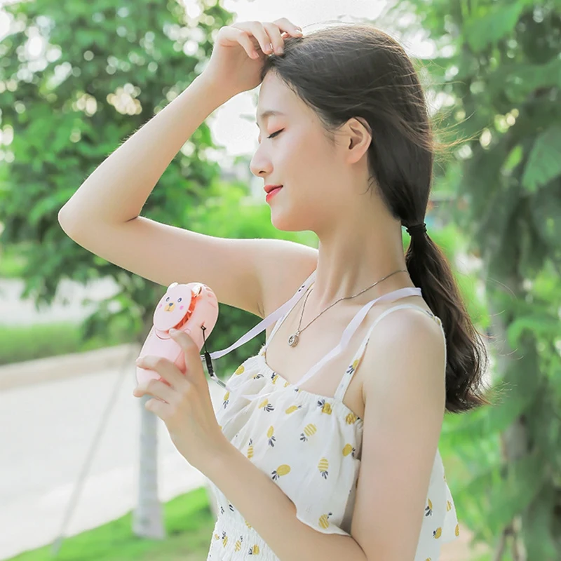 Mini Portable Pocket Fan Cool Air Hand Held Travel Cooler Cooling Fans Power Hanging Neck Cute | Бытовая техника
