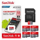 Двойной Флеш-накопитель SanDisk Ultra 64 ГБ 32 ГБ оперативной памяти, 16 Гб встроенной памяти Micro SD карты чтения Скорость 98 мс Class10 A1 UHS-1 флеш-карты TF карты памяти Microsd 128 ГБ 256