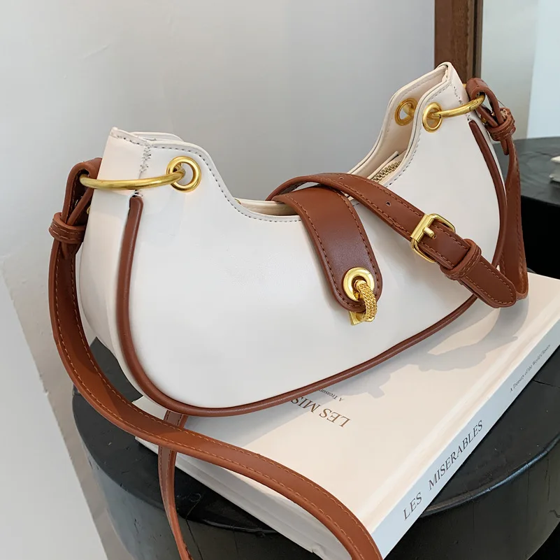 

High Quality Ladies Contrast Color Single Shoulder Small Bag 2022 New Fashion Messenger Bag Net Red Single Shoulder Armpit Bag