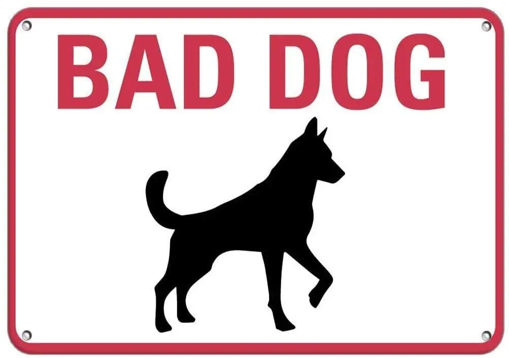 

Жестяная вывеска signBad для домашних животных, домашних животных, винтажная наружная настенная декорация, внутренняя и наружная металлическа...