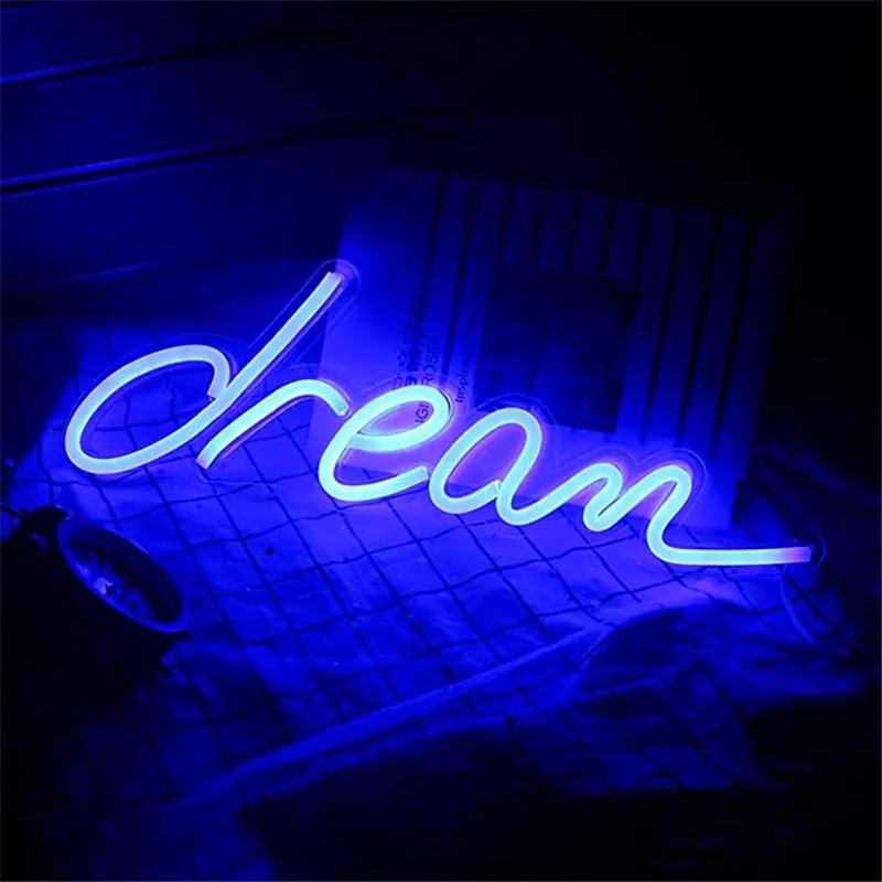 

Dream Neon Signs Led light USB for Pub Cool Light Wall Art Bedroom Bar Decorations Home Accessories Party Holiday Display
