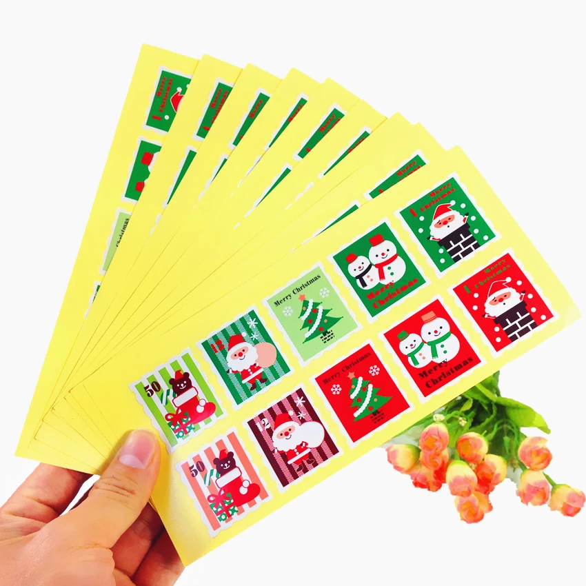 100 шт./упак. Рождественский герметик штампов для свадьбы и вечерние декоративные
