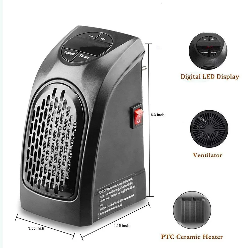 

Electric Handy Heaters Portable Mini Hot Air Fan Fast Heating Wall Stove Radiator Temperature Controller Desktop Warmer Machines