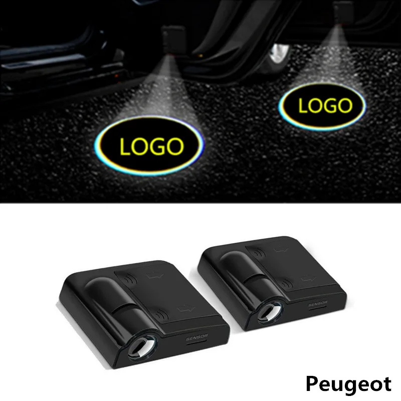 2X светодиодный 3D логотип автомобиля двери проектор светильник для Peugeot 307 308 206 407