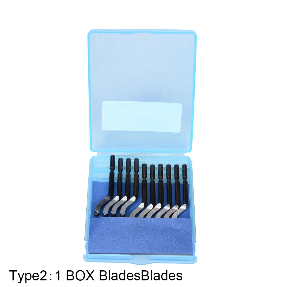 1 BOX Blades Нож для обрезки, скребок, 3d принтер, инструмент, высокоскоростная стальная ручка для снятия заусенцев, резец, дерево, пластик, край, для 3d принтера, запчасти - Цвет: 1 BOX Blades