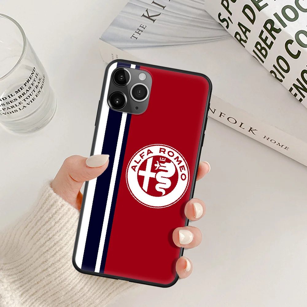 

Alfa Romeo car logo Phone Case For IPhone 5 5S SE 5C 6 6S 7 8 Plus X XS XR 11 12 Mini Pro Max 2020 black Funda Pretty Prime
