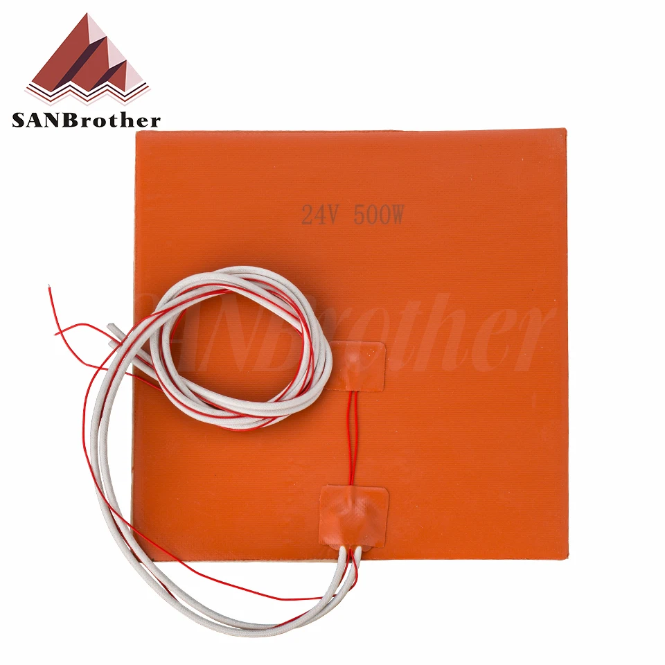 

Silicone Heated Bed Heating Pad Waterproof 220/300x300/310/235/400 mm 12V/220/110 V for 3D printer Ender-3 cr10 Parts hot bed