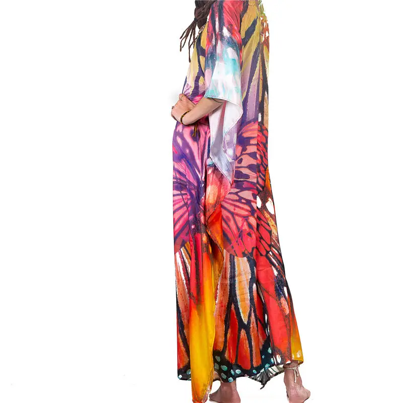 Длинное хлопковое пляжное платье-накидка платье большого размера накидка на