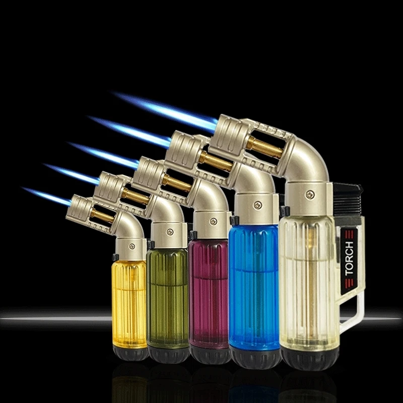 

New Elbow Torch Turbo Lighter Long Butane Gas Inflated Jet Spray Gun Cigarette Cigar Lighters Windproof Welding Tool Gadget