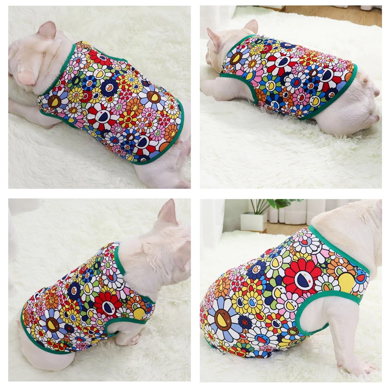 

Wholesale French Bulldog Vest Pug Dog Clothes Summer Pet Clothing Poodle Schnauzer Corgi Frenchies Dog Costume Dropshipping