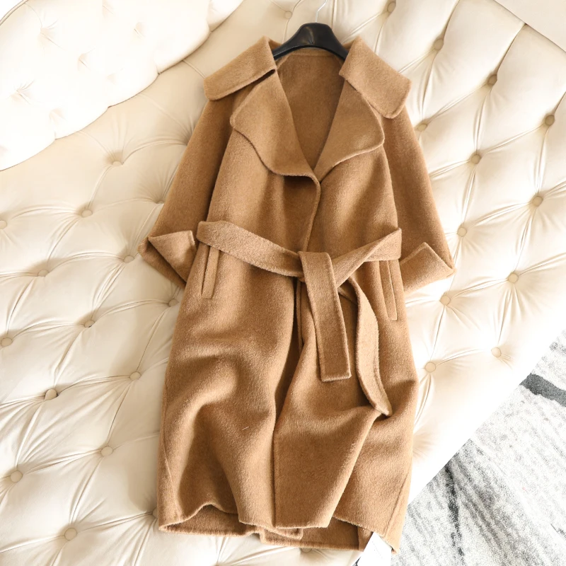 100% шерсть весенние женские шерстяные пальто зимнее кашемировое Альпака плюс