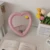 Косметическое зеркало W & G Ins в виде сердца, настенное висячее зеркало для общежития, розовые белые корейские декоративные зеркала для девочек - изображение