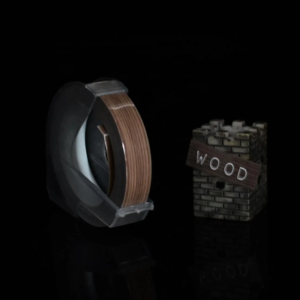 wood 1 рулон 6/9/12 мм 3D для тиснения, из ПВХ этикетки ленты совместимый с dymo 1610 1880 12965 ручной принтеры этикеток для Motex E101 этикетка производители - Цвет: wood