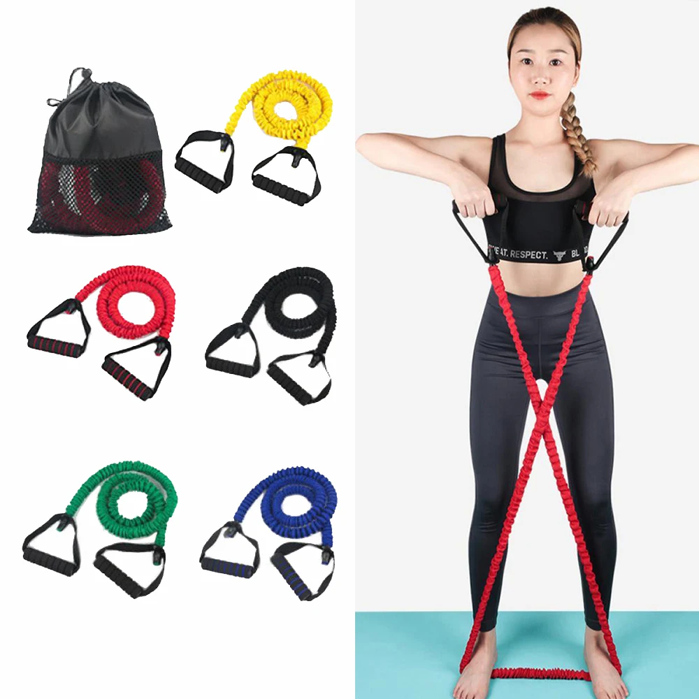 

Resistance Bands Fitness Elastic Bands Exercise Harness Training Exercise At Home Pilates Sport Bodybuilding Workout Equipment