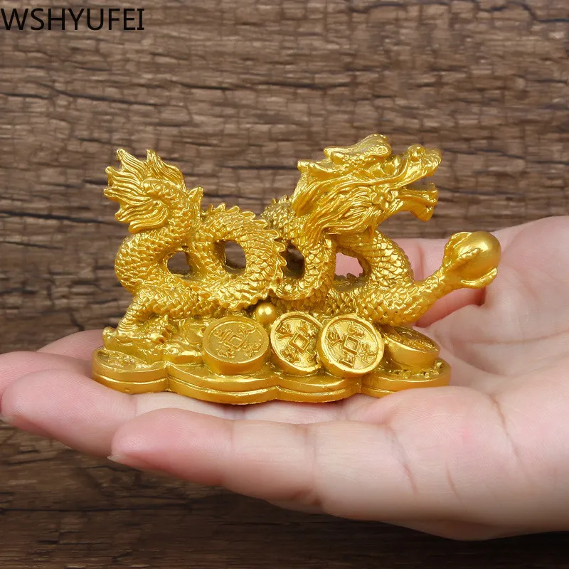 New style Lucky dragon resin decoration Living room bedroom study creative Shop opening auspicious crafts WSHYUFEI | Дом и сад