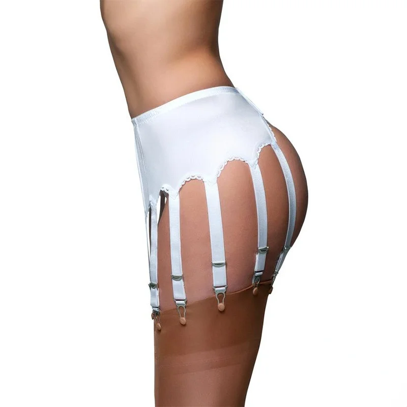 

Sexy Lingerie Women's Stockings Garter Belt One-piece Hollow Perspective Garter Clip Gothic Thigh Underwear Exotic Short Female