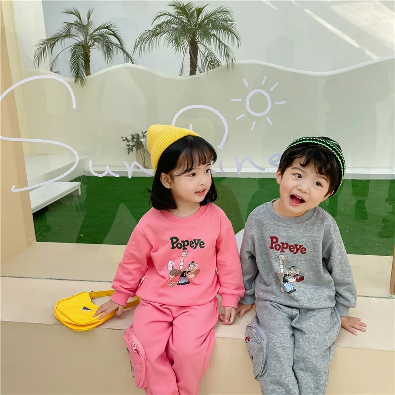 

Cartoons Cotton Spring Summer Children's Clothes Set Baby Girls Sweatshirts + Pants 2pcs/Set Kids Costume Teenage Girl Clothing