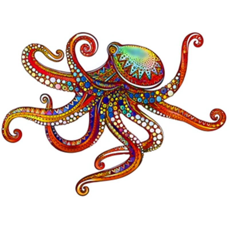 

Новый Радужный красочный деревянный пазл-осьминог, уникальный дизайн, оригинальное ремесло, отличный подарок на день рождения для пар, 3D па...