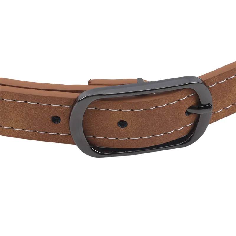 

2020 New Designer Woman Black Brown Thin Skinny Wasit Belt Female Streetwear Pu Leather Waistband Belts for Women Jeans