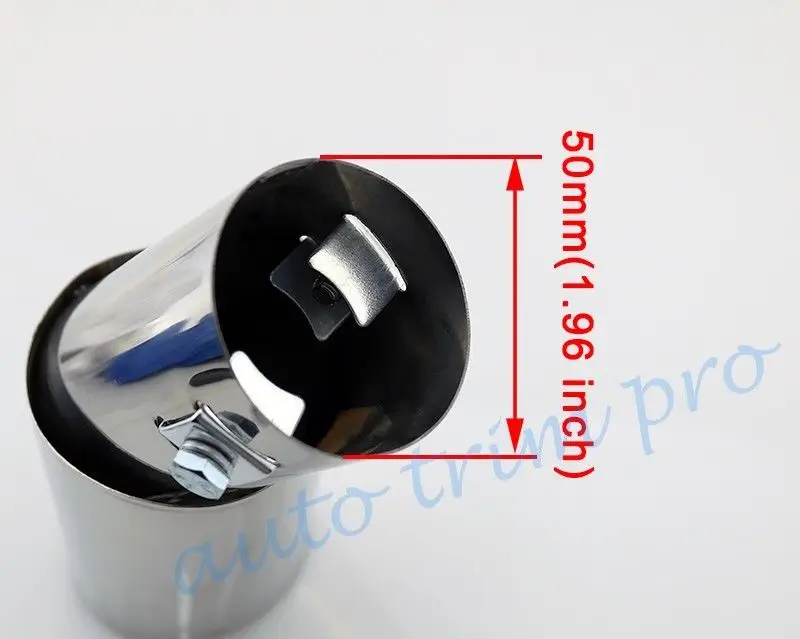 2 дюйма 50 мм Впускной Универсальный автомобильный глушитель задний наконечник