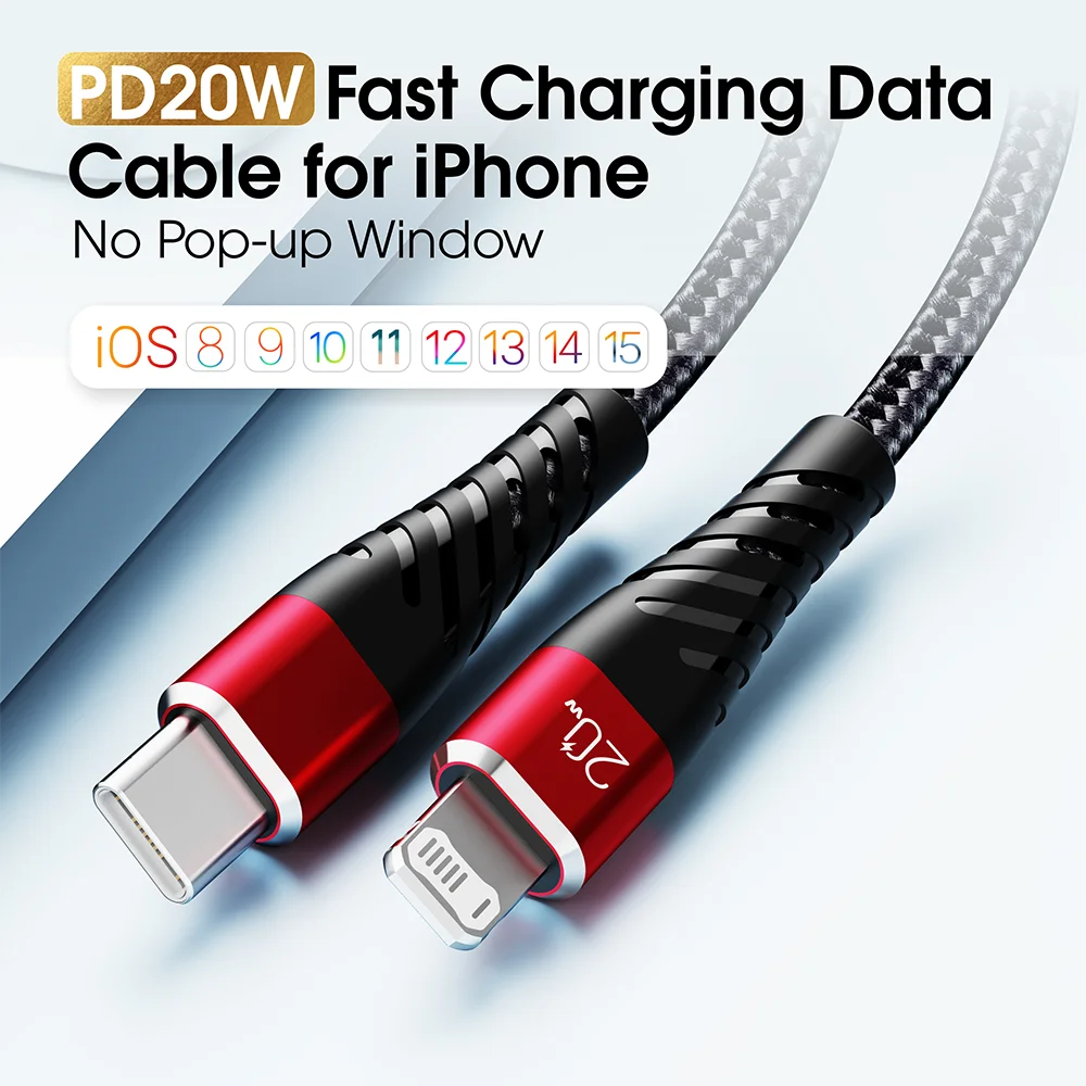 USB кабель Vothoon для iPhone 13 12 11 Pro Max XS XR PD 20 Вт быстрой зарядки типа C iPad зарядное