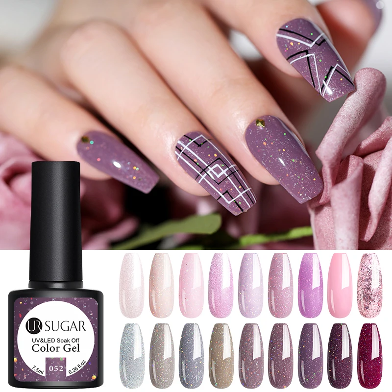 Набор для ногтей UR SUGAR светодиодная лампа сушки с 10 гель лаками отмачиваемый Гель