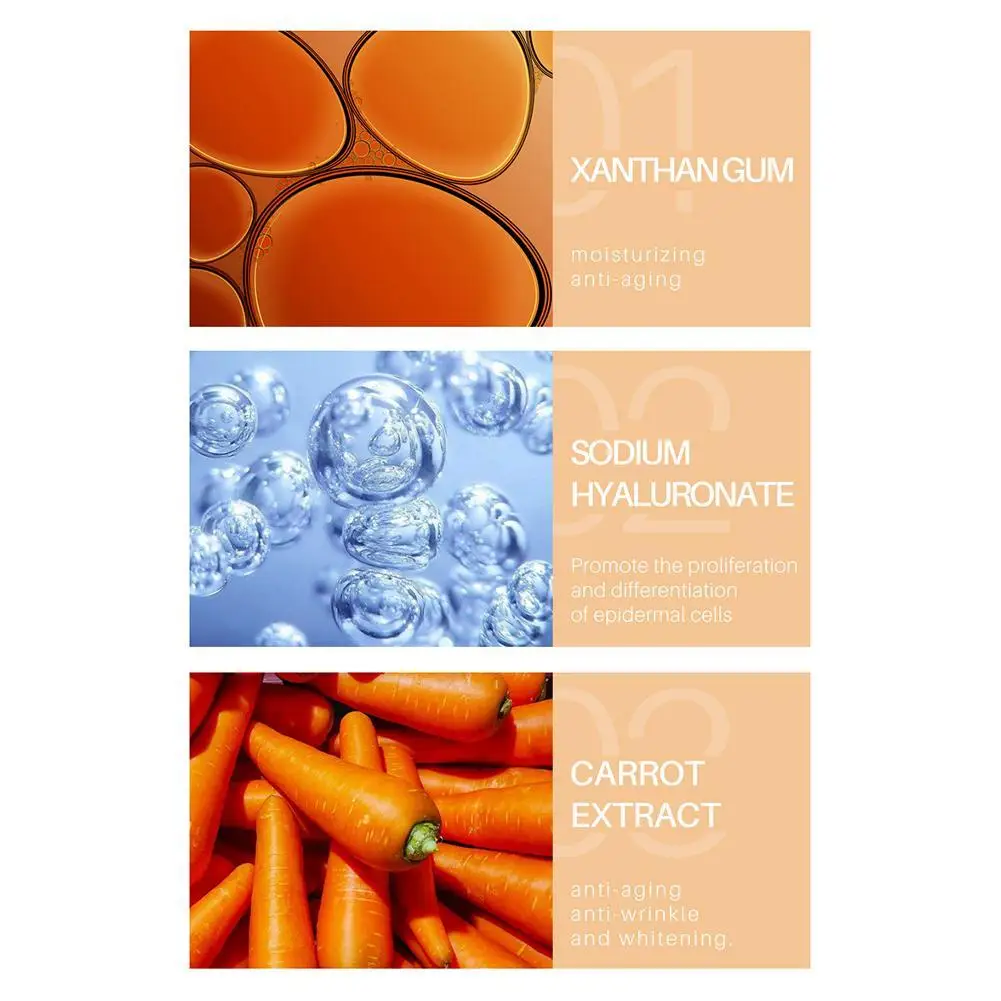 

30ml Carrot Brighten Skin Tone Anti-line Moisturizing Moisturizing Pore Shrinking Treatment Serum Face Bleaching Serum