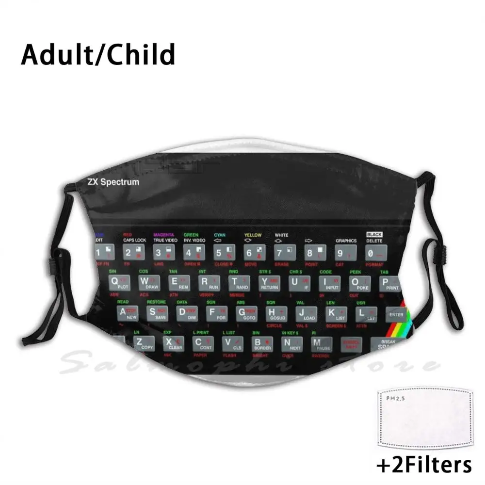 

Маска Zx спектр персональный компьютер Geek 80S Nerd Freak