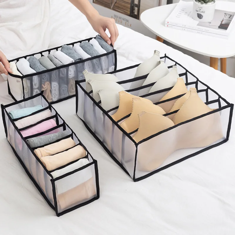 

Underwear Bra Organizer Storage Box 3 Colors Drawer Closet Organizers Boxes For Underwear Scarfs Socks Bra Dropship