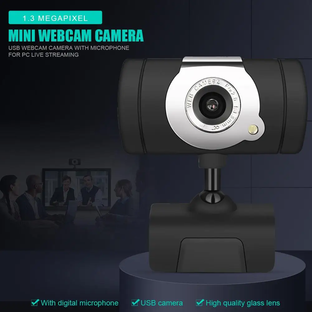 HD веб камера USB с микрофоном для ПК компьютеров прямая трансляция Plug Play домашний