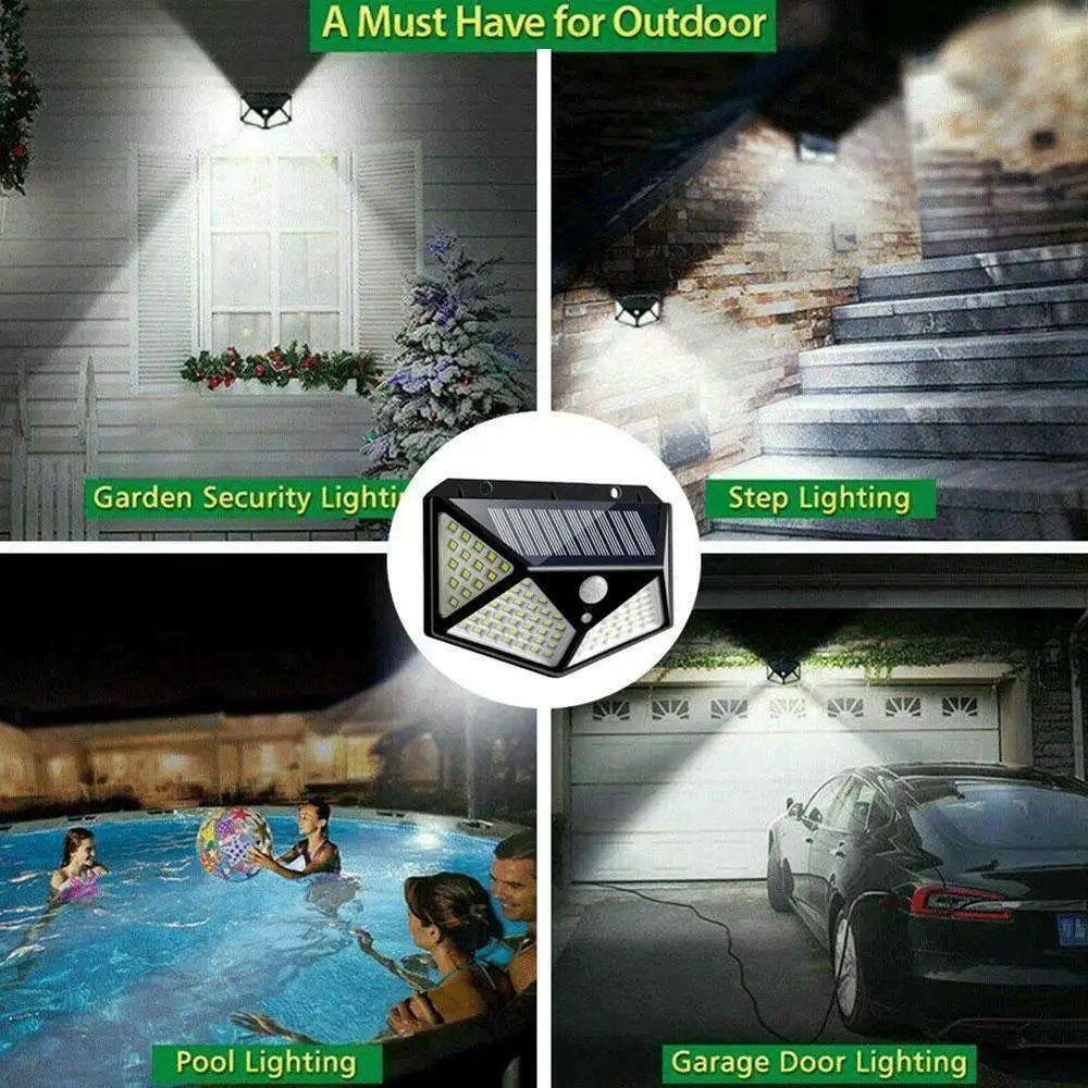 

Yospern 100 Led Solar Light Outdoor Solar Wall Lamp Waterproof LED IP65 PIR Motion Sensor Lamp Solar Lighting Garden Decoration