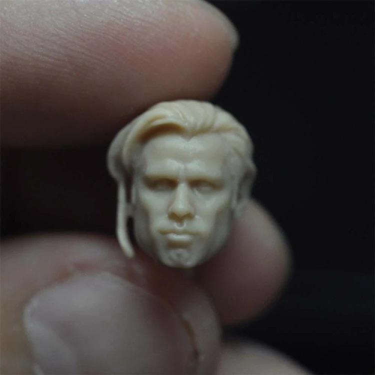 

Неокрашенная голова в масштабе 1/18, Винсент Вега Джон Траволта, модель для фигурки «сделай сам» 3,75