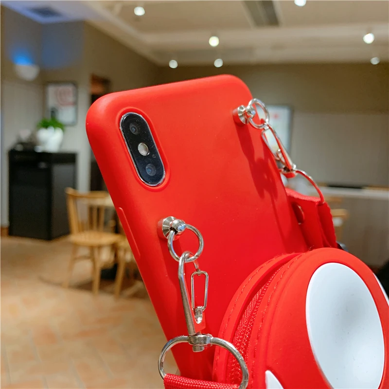 Чехол в виде гриба для iPhone 11 Pro Max XR 7 Plus Samsung S20 S10 S9 Note 8 9 10 A20 30 50 51 71 мягкий