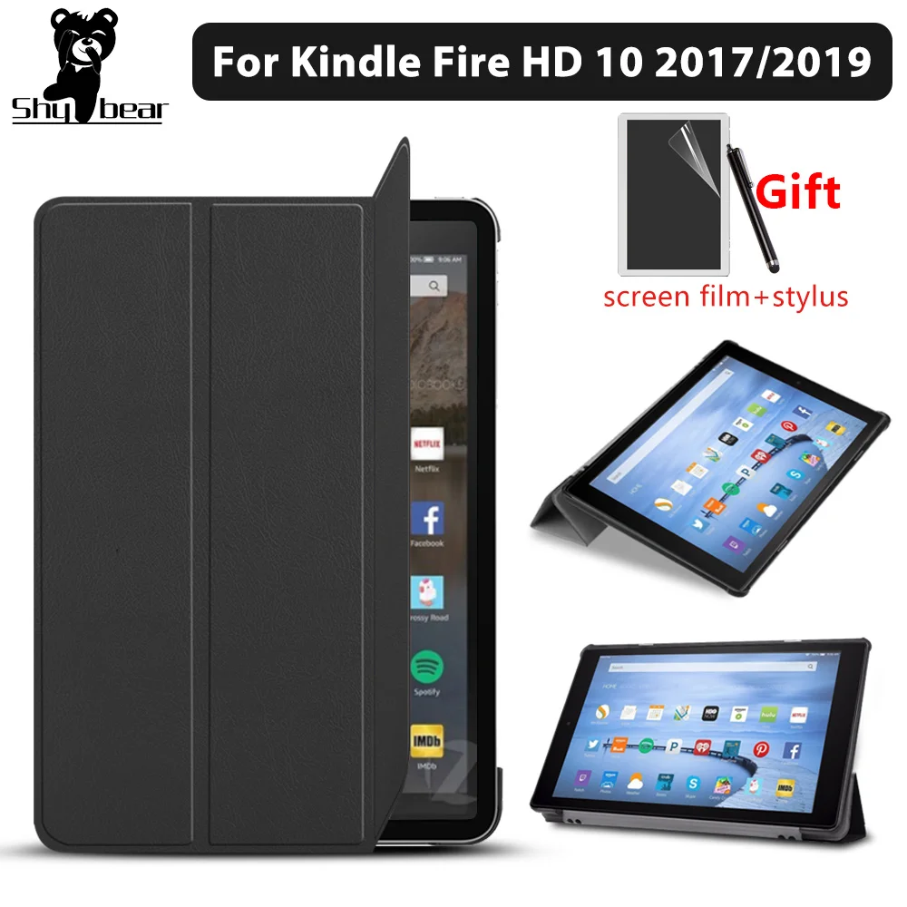 Складной чехол для Amazon Kindle Fire 10 fire HD 2019 книжка с подставкой искусственная кожа kindle