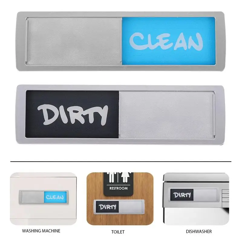 

1Pc Magnet Sign Indicator Creative Non-Scratching Dishwasher Indicator Clean Dirty Sign for Room