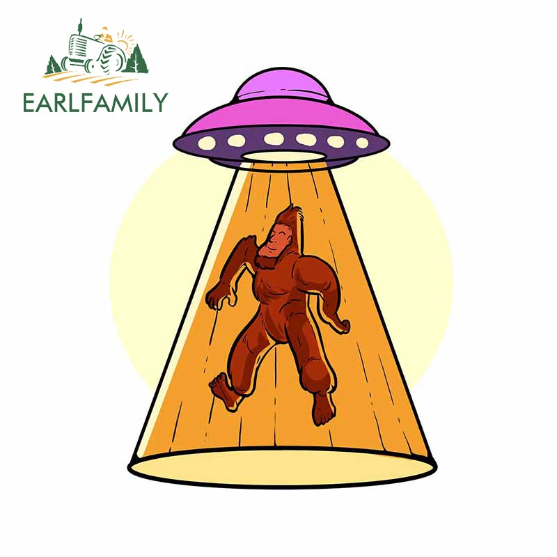 

Автомобильные наклейки EARL FAMILY, 13 см x 10,4 см, для бигфута, инопланетянина, НЛО, семейный изящный кондиционер, индивидуальная автомобильная пле...