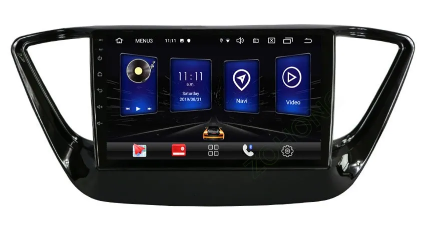 Android 9,0 RAM2Gb 2.5D Автомобиль Радио DVD для hyundai Solaris Verna Авто радио мультимедиа плеер для автомобиля gps навигации для hyundai Solaris радио