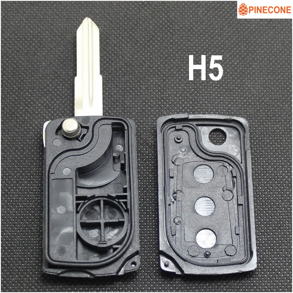 PINECONE для GREAT WALL HAVAL HOVER H3 HAVAL H5 чехол для ключей с 3 кнопками без резьбы Латунное лезвие замена пульта дистанционного управления высокое качество оболочки ключа 1 шт