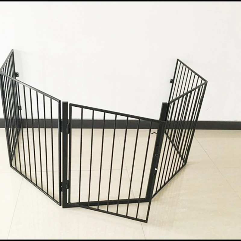 5 шт./компл. DIY ПЭТ ограждения металлическое ограждение камина собака огонь ворота безопасности младенца от собак защитные ширмы от ветра, ограждения для домашних животных и маленьких Ограждения для собак