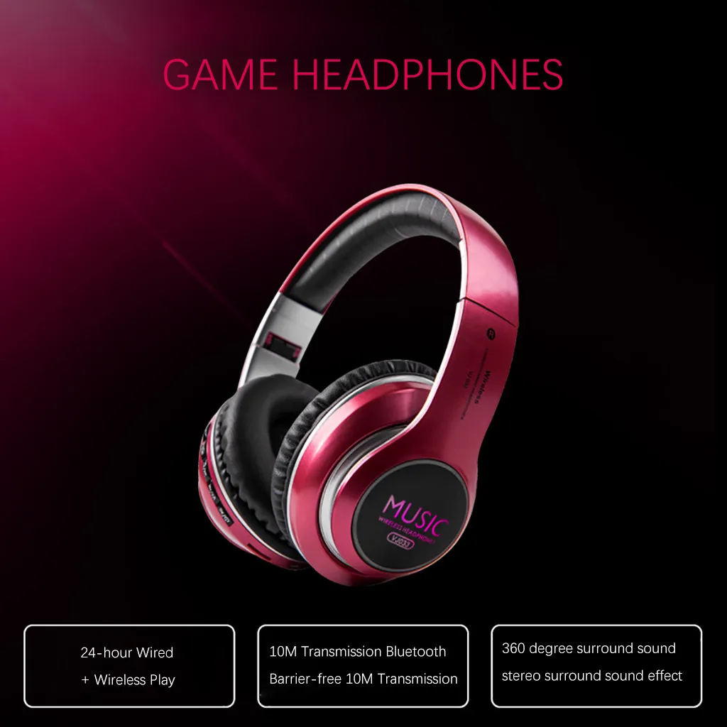 H25 новые светодиодные беспроводные Bluetooth наушники, складные активные Беспроводные наушники с шумоподавлением, гарнитура с микрофоном для телефона