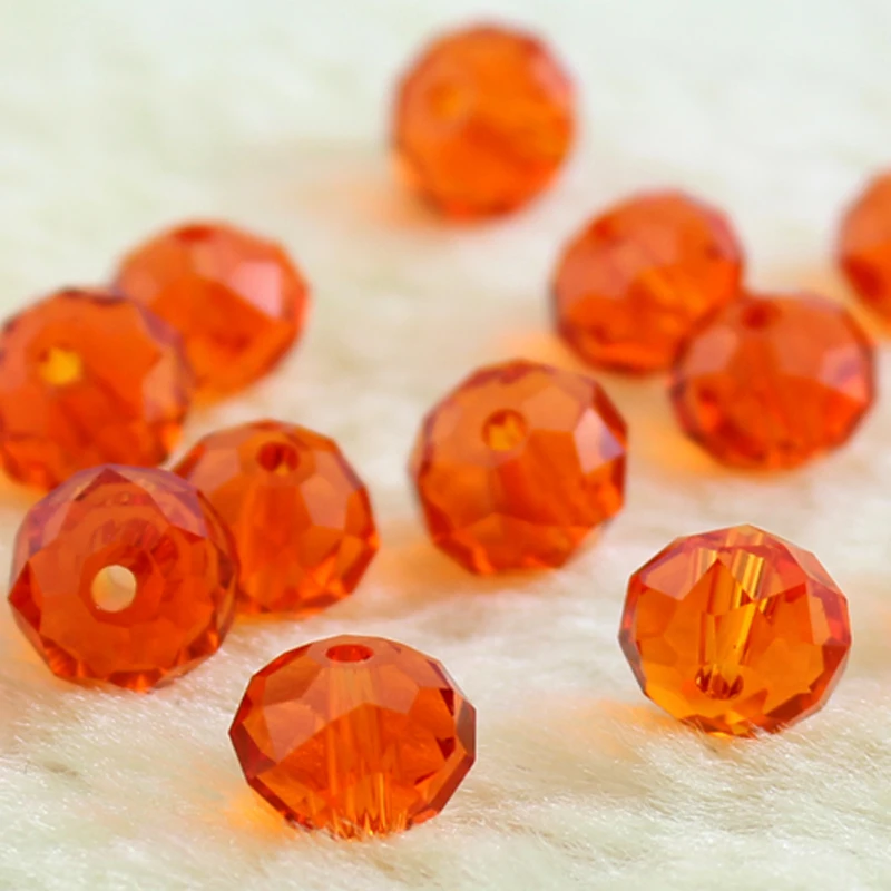 100шт 8ММ Австрийский хрусталь бусины Ронделль Рассыпные изделия из фасетированного стекла для изготовления браслетов ювелирных изделий на.