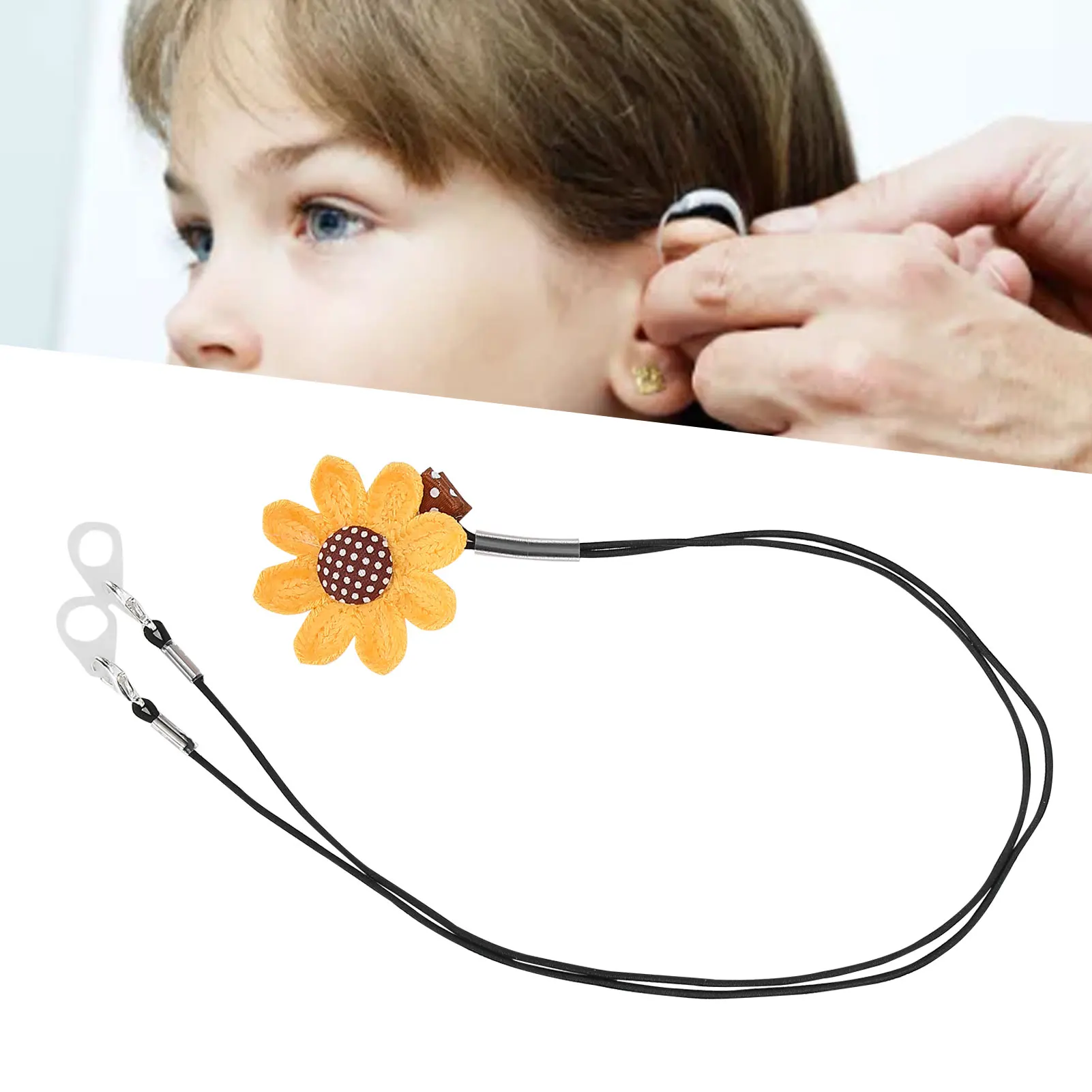 Зажим для слухового аппарата с цветочным узором защитный держатель милый