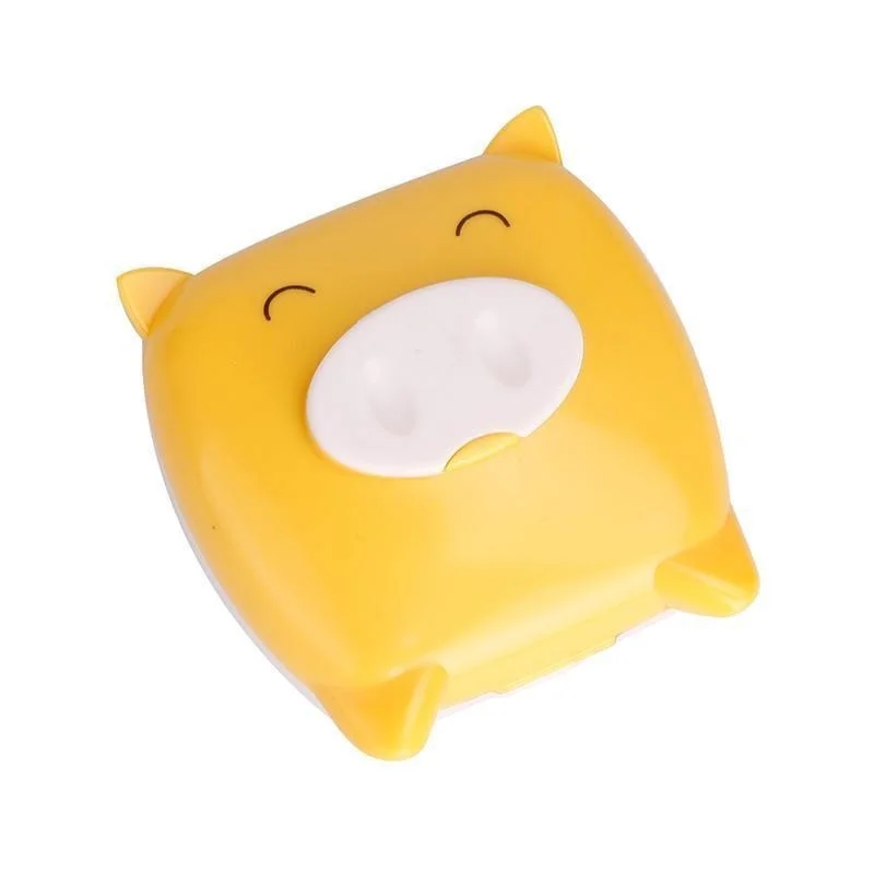 4 цвета разноцветные контактные линзы аксессуары мультяшный чехол портативный